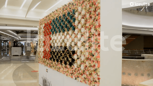Kinetic Flower Wall | UAE National Day Mall Decoration | Insta Worthy Photo Booth | Wedding Backdrop